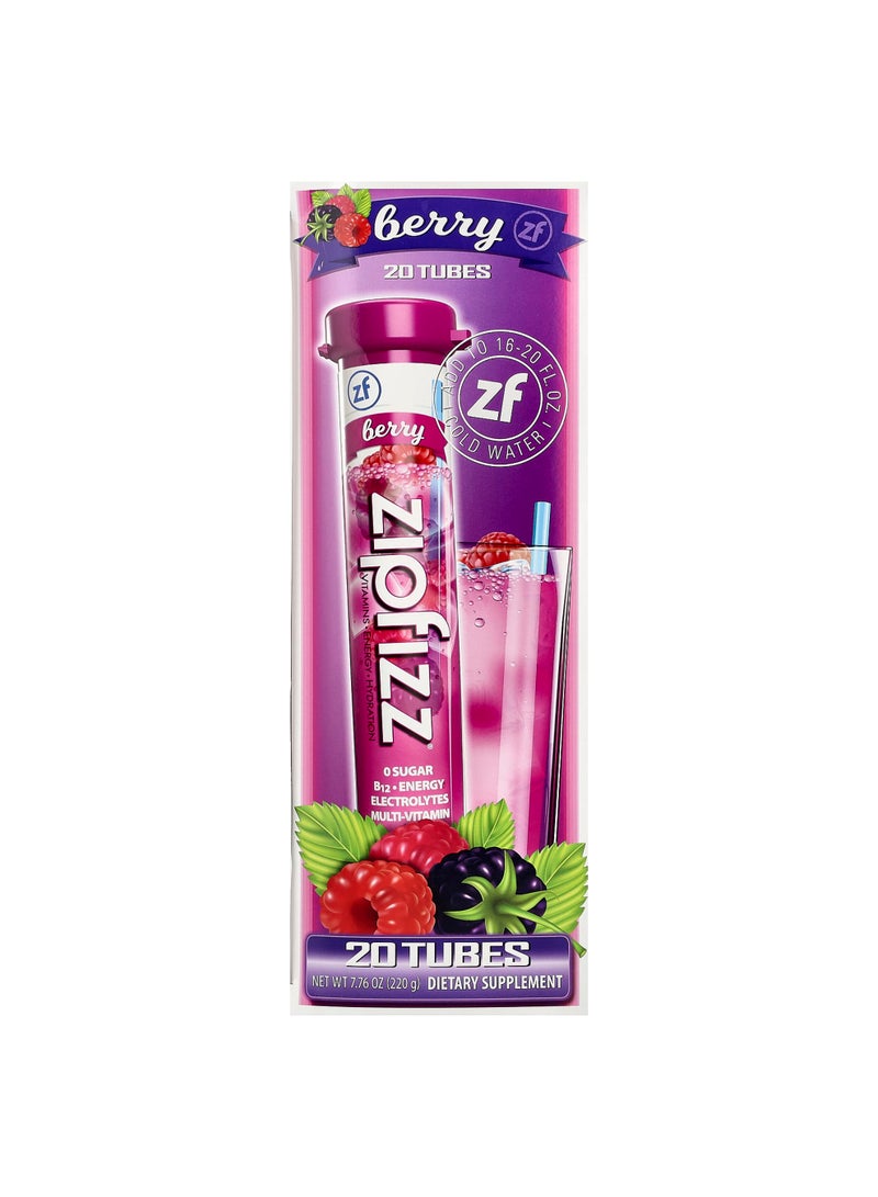 Drink Mix, Berry, 20 Tubes, 0.39 oz (11 g) Each